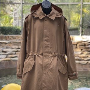 LACOSTE UNISEX LIGHTWEIGHT CANVAS TRENCH COAT BH3046 BEIGE